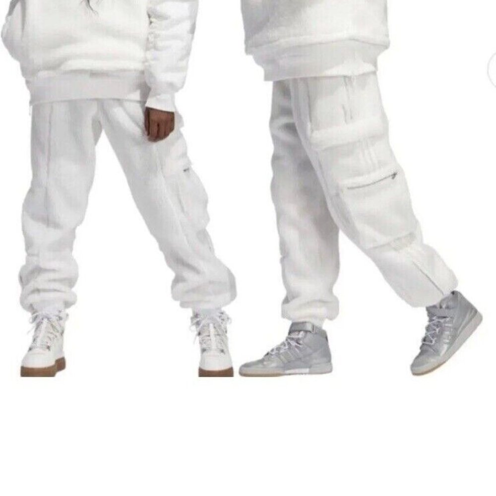 Adidas Originals Unisex Ivy Park White Teddy Cargo Sweat Pants H21204